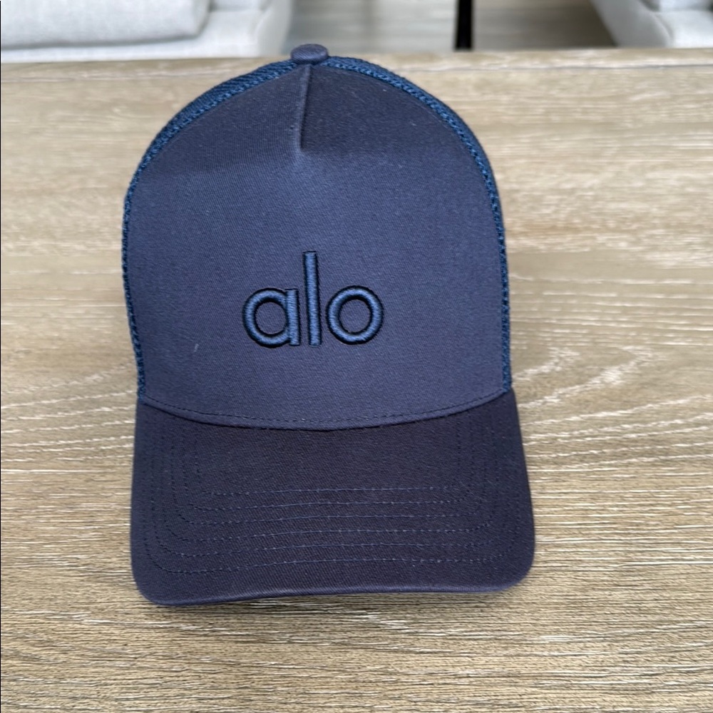Alo Navy Blue SnapBack Trucker Hat